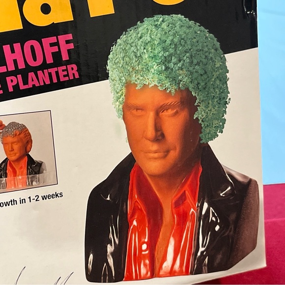 CHIA PET David Hasselhoff “The Hoff” Pottery Planter - Knight Rider New In Box!! - Picture 9 of 10